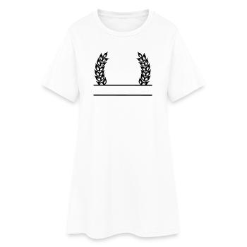 Couronne de grain nom bannière - Robe T-shirt Femme - blanc - Devant