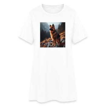 Art du berger allemand - Robe T-shirt Femme - blanc - Devant