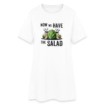now we have the salad denglisch sprüche lustig - Frauen T-Shirt-Kleid - Weiß - Vorne