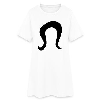 Frisur - Frauen T-Shirt-Kleid - Weiß - Vorne