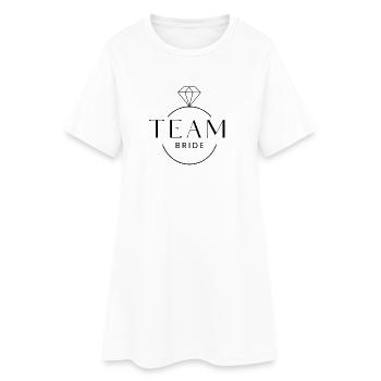 Bague en diamant Team Bride personnalisable - Robe T-shirt Femme - blanc - Devant