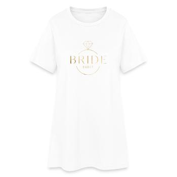 Bride Babes! Customisable diamond ring - Women’s T-Shirt Dress - white - Front