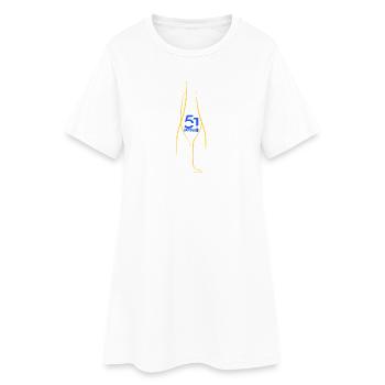 Marne - Robe T-shirt Femme - blanc - Devant