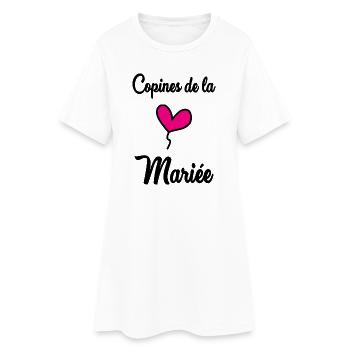 COPINES DE LA MARIEE - Robe T-shirt Femme - blanc - Devant
