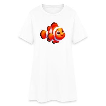 Poisson-clown - Robe T-shirt Femme - blanc - Devant