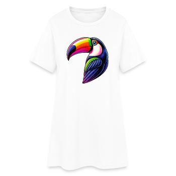 Toucan - Women’s T-Shirt Dress - white - Front