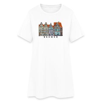 Brême, Allemagne, Marché des maisons de dessin - Robe T-shirt Femme - blanc - Devant