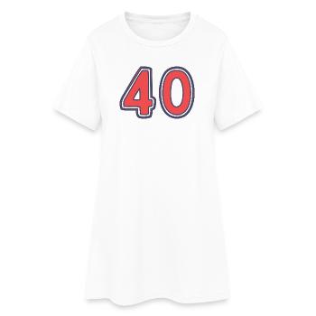 40. 40 YEARS. 40th ANNIVERSARY. 40TH ANNIVERSARY. - Women’s T-Shirt Dress - white - Front