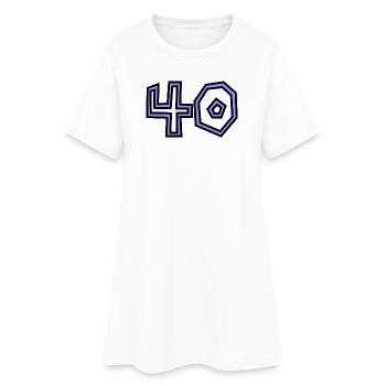 40. 40 YEARS. 40th ANNIVERSARY. 40TH ANNIVERSARY. - Women’s T-Shirt Dress - white - Front