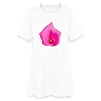 Fleur de Calla Rose - Robe T-shirt Femme - blanc - Devant