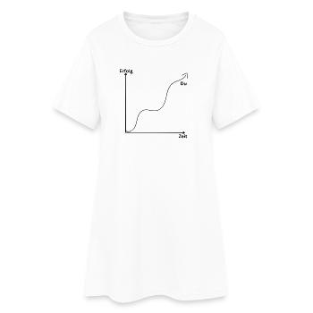 Erfolg - Frauen T-Shirt-Kleid - Weiß - Vorne