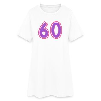 60 - Robe T-shirt Femme - blanc - Devant