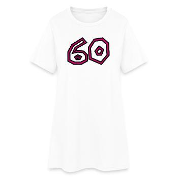 60. 60 YEARS. 60th ANNIVERSARY. 60TH BIRTHDAY. - Women’s T-Shirt Dress - white - Front