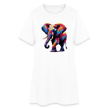 Elephant - Women’s T-Shirt Dress - white - Front