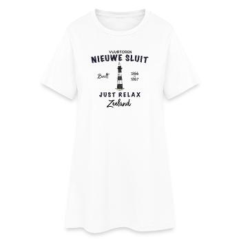 Zélande Pays-Bas Phare de Nieuwe Sluit - Robe T-shirt Femme - blanc - Devant