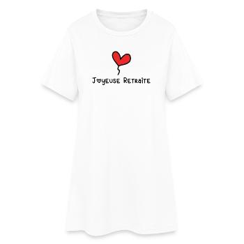 RETRAITE. BONNE RETRAITE. JOYEUSE RETRAITE - Robe T-shirt Femme - blanc - Devant