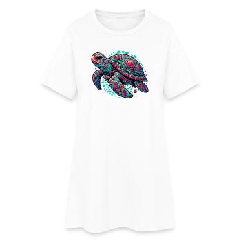 Turtle - Women’s T-Shirt Dress - white - Front