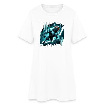 Finance Stocks Taurus Bull Wall Street Gift - Women’s T-Shirt Dress - white - Front