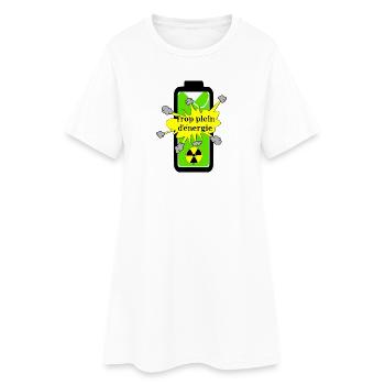 Trop plein d'énergie - Robe T-shirt Femme - blanc - Devant