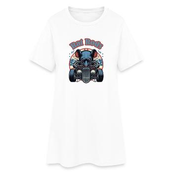Ratsking Ratlook Shirt – Rustikaler Custom Style - Frauen T-Shirt-Kleid - Weiß - Vorne