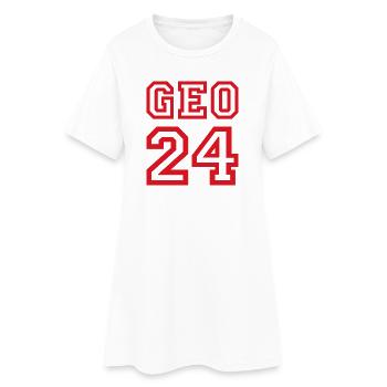 GEORGIEN, Géorgie - Robe T-shirt Femme - blanc - Devant