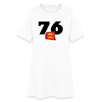 Seine-Maritime - Normandie - France - Robe T-shirt Femme - blanc - Devant