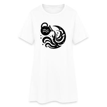 Verseau - Robe T-shirt Femme - blanc - Devant