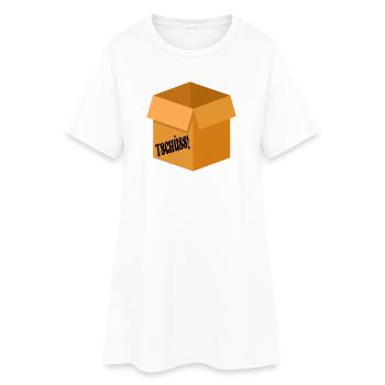 ABSCHIED TSCHÜSS - UMZUGSKARTON - Frauen T-Shirt-Kleid - Weiß - Vorne