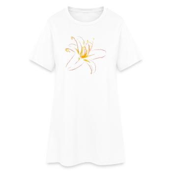 LIGHT PINK LILY - Women’s T-Shirt Dress - white - Front