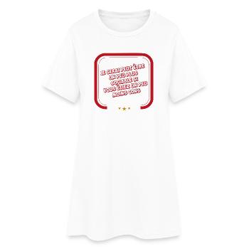 Je serai peut-être plus sociable - Robe T-shirt Femme - blanc - Devant