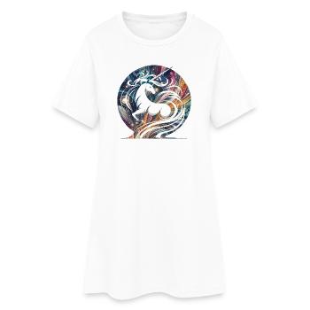 Fantasy Licorne Galaxy Swirl Design - Robe T-shirt Femme - blanc - Devant