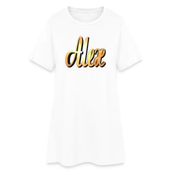 alex2 - Robe T-shirt Femme - blanc - Devant