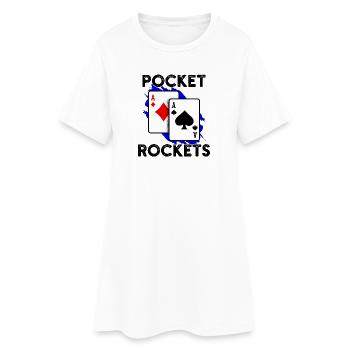 Jeux de casino Poker Jeu de cartes Déclaration Jackpot - Robe T-shirt Femme - blanc - Devant