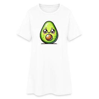 Avocado Adore: The Cutest Slice of Life - Women’s T-Shirt Dress - white - Front