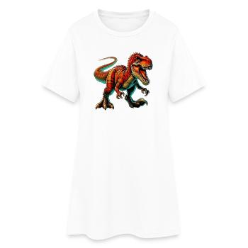 Dinosaure - Robe T-shirt Femme - blanc - Devant