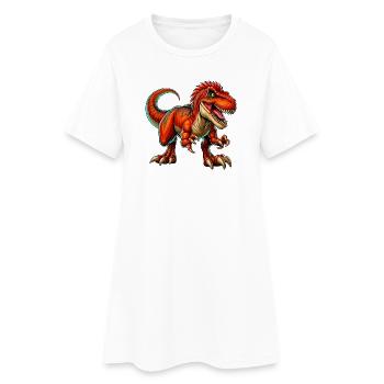 Dinosaure - Robe T-shirt Femme - blanc - Devant