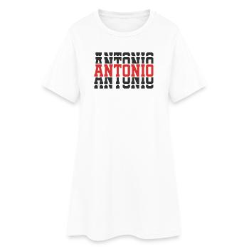 Antonio t-shirt gift idea stacked text - Women’s T-Shirt Dress - white - Front
