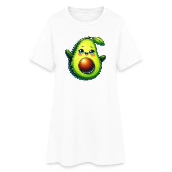 Avocat - Robe T-shirt Femme - blanc - Devant