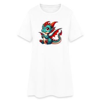 Dragon - Robe T-shirt Femme - blanc - Devant
