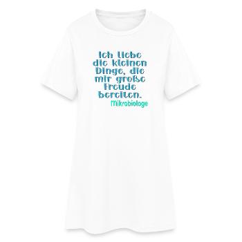 Beruf Mikrobiologe BIOLOGIE - Frauen T-Shirt-Kleid - Weiß - Vorne