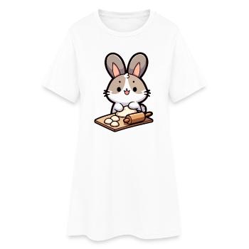 Bunny Baker : Le défriqueur de pâte - Robe T-shirt Femme - blanc - Devant