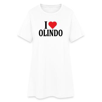 T-Shirt I love Olindo T-Shirt Geschenkidee - Frauen T-Shirt-Kleid - Weiß - Vorne