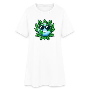 Cool Planet: The Eco-Friendly Earth - Women’s T-Shirt Dress - white - Front