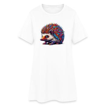 Hérisson - Robe T-shirt Femme - blanc - Devant
