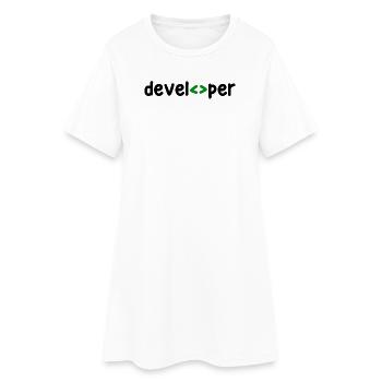 Developer Spruch Coden Softwareentwickler Nerd - Frauen T-Shirt-Kleid - Weiß - Vorne