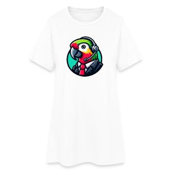 Parrot Professional Chat Support - Women’s T-Shirt Dress - white - Front
