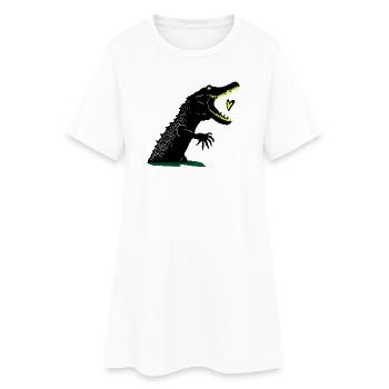 Krokodil Ich Hab Dich Zum Fressen Gern - Frauen T-Shirt-Kleid - Weiß - Vorne