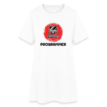 Computer Developer Programmierer Code Skripting - Frauen T-Shirt-Kleid - Weiß - Vorne