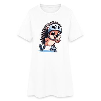 Speedy Hedgehog : Champion de patinage à roulettes - Robe T-shirt Femme - blanc - Devant