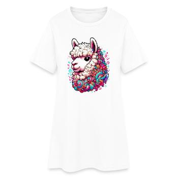 Alpaca - Women’s T-Shirt Dress - white - Front
